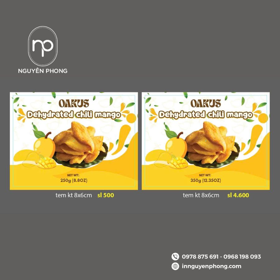 In tem nhãn dán trái cây